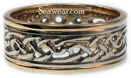 Custom celtic wedding band